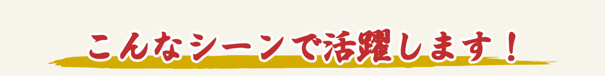 こんなシーンで活躍します