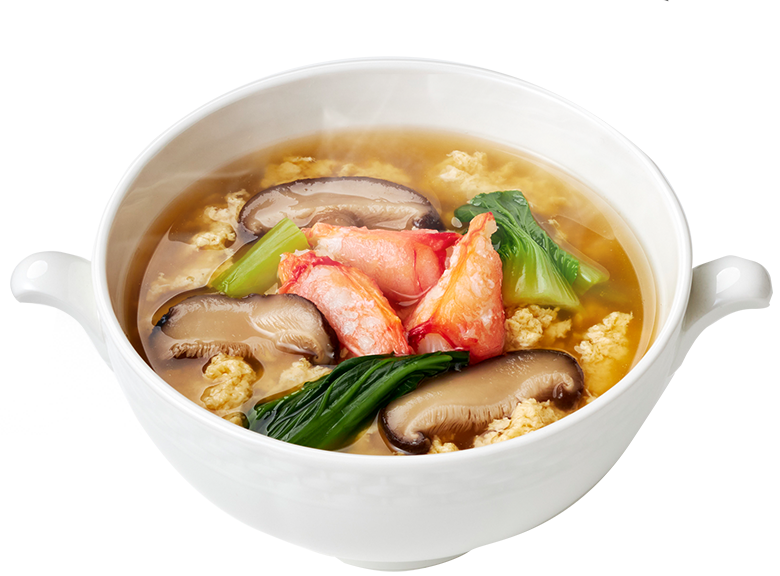 蟹と青梗菜のスープ
